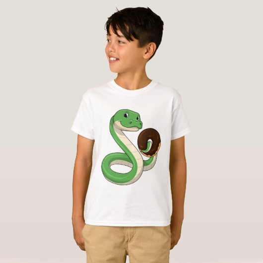 Snake with Donut T-shirt (Voorkant volledig)