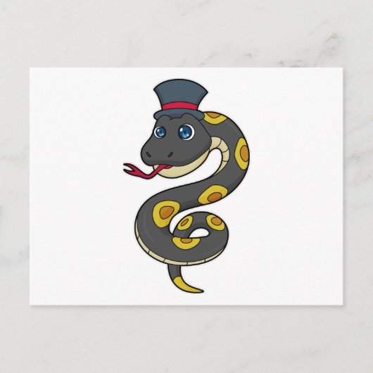 Snake with Hat Briefkaart (Voorkant)