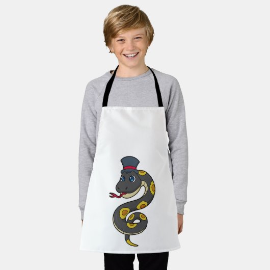 Snake with Hat Schort (Gedragen)