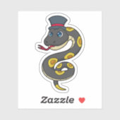 Snake with Hat Sticker (Vel)