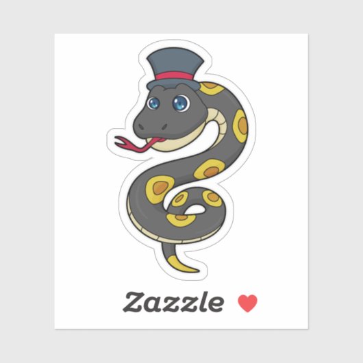 Snake with Hat Sticker (Vel)
