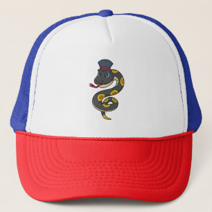Snake with Hat Trucker Pet