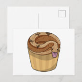 Snake with Muffin Briefkaart (Voorkant / Achterkant)
