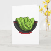Snake with Ramen Bowl Kaart (Gele Bloem)