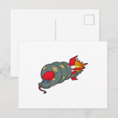 Snake with Rocket Briefkaart (Voorkant / Achterkant)