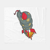 Snake with Rocket Fleece Deken (Voorkant (Horizontaal))