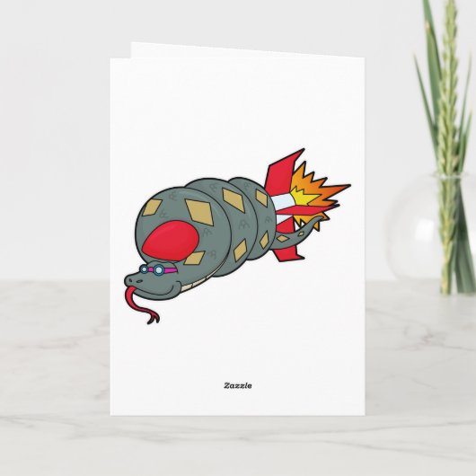 Snake with Rocket Kaart (Achterkant)