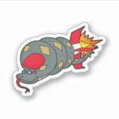 Snake with Rocket Sticker (Voorkant)