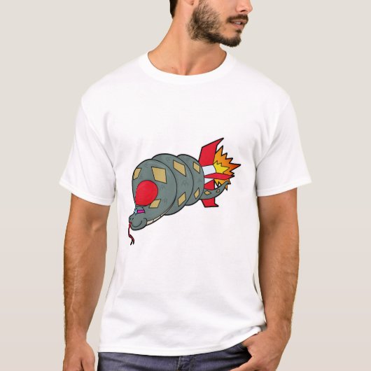 Snake with Rocket T-shirt (Voorkant)