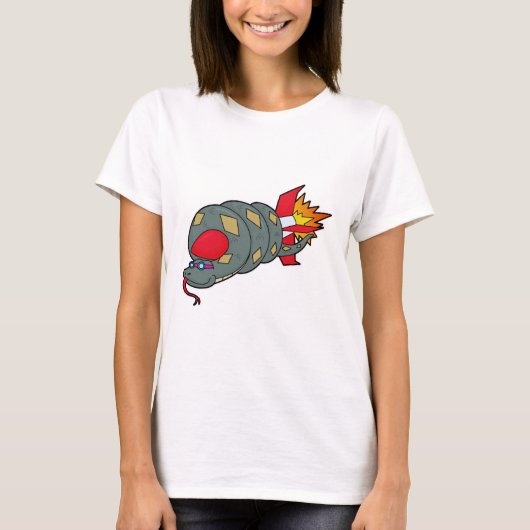 Snake with Rocket T-shirt (Voorkant)