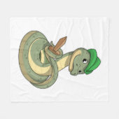 Snake with Sword Fleece Deken (Voorkant (Horizontaal))