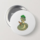 Snake with Sword Ronde Button 7,6 Cm (Voorkant /achterkant)