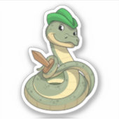 Snake with Sword Sticker (Voorkant)