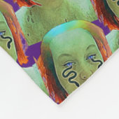 Snake Woman Self Portret Fleece Deken (Hoek)