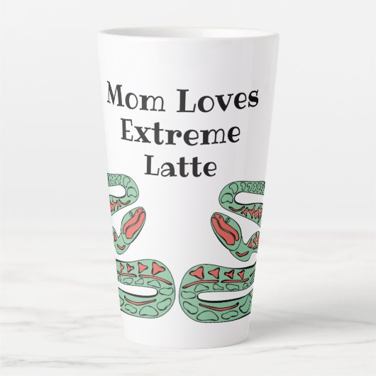 Snake World: Mom houdt van extreme latte. Latte Mok (Voorkant)