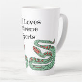 Snake World: Vader houdt van extreme sporten. Latte Mok (Rechterhoek)