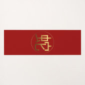 Snake Year Gold embossed effect Sybol Yoga Mat (Achterkant (horizontaal))