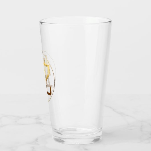 Snake Year Gold embossed effect Symbol Glass Cup Glas (Links)