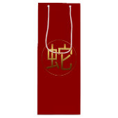 Snake Year Gold embossed symbool Wine Gift Bag Wijn Cadeautas