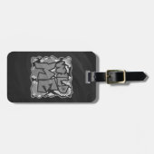 Snake Yellow en Gold Print Bagagelabel (Voorkant horizontaal)