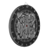 Snake Yellow en Gold Print Dartbord (Voorkant Links)