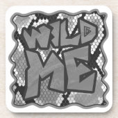 Snake Yellow en Gold Print Drankjes Onderzetter (Voorkant)