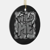 Snake Yellow en Gold Print Keramisch Ornament (Rechts)