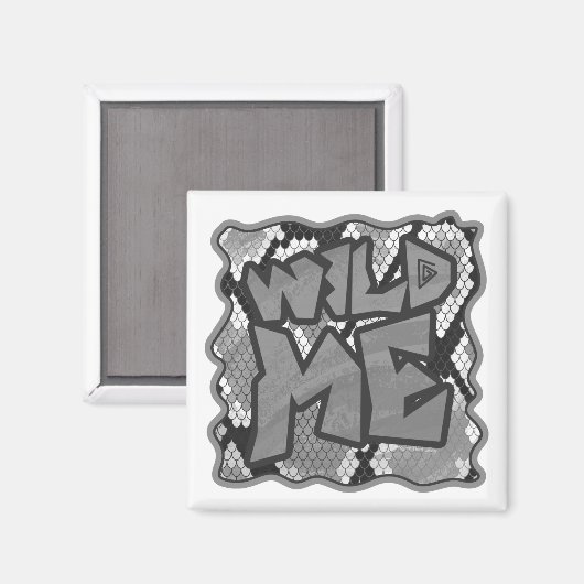 Snake Yellow en Gold Print Magneet (Voorkant / Achterkant)