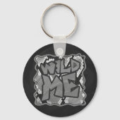 Snake Yellow en Gold Print Sleutelhanger (Voorkant)