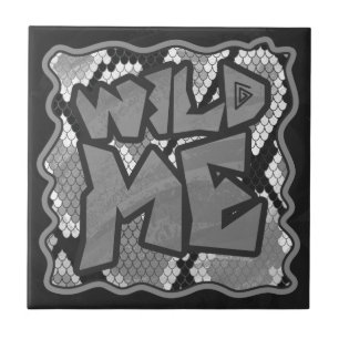 Snake Yellow en Gold Print Tegeltje