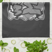 Snake Yellow en Gold Print Theedoek (Gevouwen)