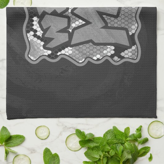 Snake Yellow en Gold Print Theedoek (Gevouwen)