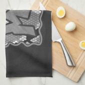 Snake Yellow en Gold Print Theedoek (Quarter Fold)