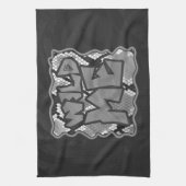 Snake Yellow en Gold Print Theedoek (Verticaal)