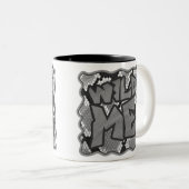 Snake Yellow en Gold Print Tweekleurige Koffiemok (Voorkant rechts)