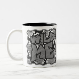 Snake Yellow en Gold Print Tweekleurige Koffiemok