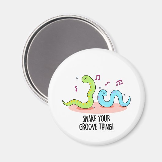 Snake Your Groove Thing Grappige Disco Pun Magneet (Voorkant / Achterkant)
