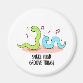 Snake Your Groove Thing Grappige Disco Pun Magneet (Voorkant)