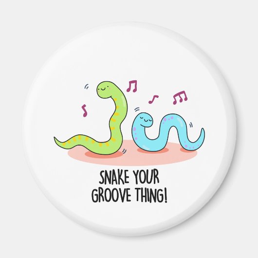 Snake Your Groove Thing Grappige Disco Pun Magneet (Voorkant)