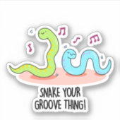Snake Your Groove Thing Grappige Disco Pun Sticker (Voorkant)