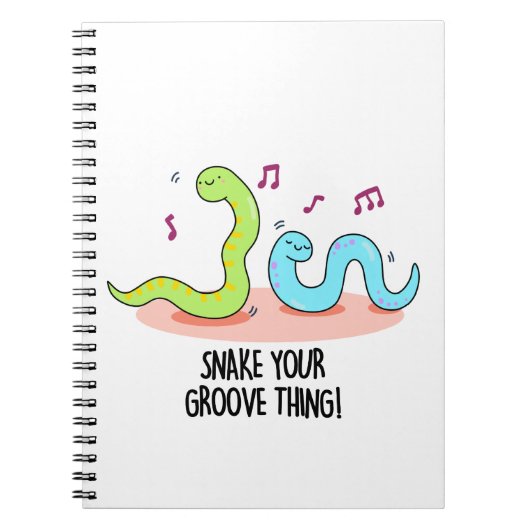 Snake Your Groove Thing Grappige Disco-spelling Notitieboek (Voorkant)