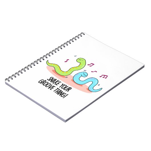 Snake Your Groove Thing Grappige Disco-spreuk  Notitieboek (Linkerzijde)