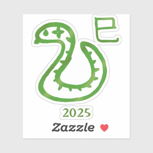 Snake Zodiac jaar Sticker (Vel)