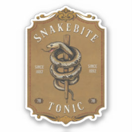 Snakebite Tonic  Label Sticker