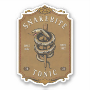 Snakebite Tonic  Label Sticker