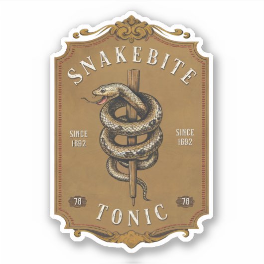 Snakebite Tonic  Label Sticker (Voorkant)