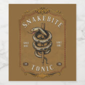 Snakebite Tonisch  Wijn Etiket (Enkel label)