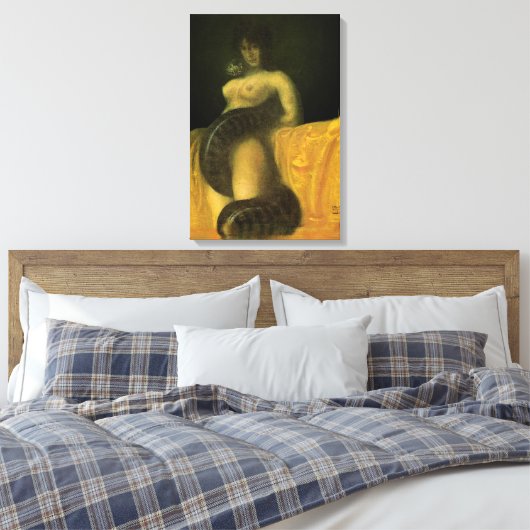 SnakeGrl Stretched Canvas Wall Art 16x24 (Insitu (Slaapkamer))