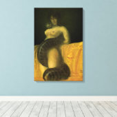 SnakeGrl Stretched Canvas Wall Art 16x24 Afdruk (Insitu (Houten vloer))