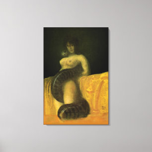SnakeGrl Stretched Canvas Wall Art 24x36 Afdruk